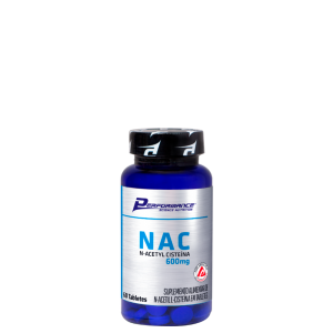 NAC N-Acetyl Cisteína 600mg em Tabletes - 60 Tabs.