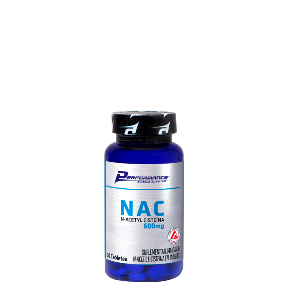 NAC N-Acetyl Cisteína 600mg em Tabletes - 60 Tabs.