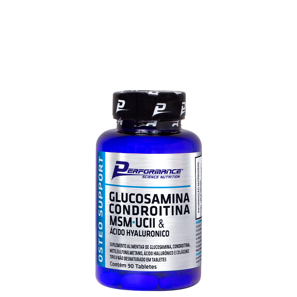Colágeno Tipo 2 Não Desnaturado UC-II 40mg 60 Tabletes Glucosamina Condroitina MSM + UCII & Ácido Hialurônico - 90 Tabletes