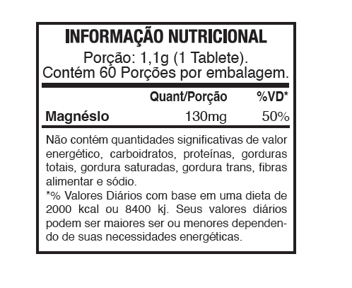 Magnésio Malato - 60 Tabletes Magnésio Malato - 60 Tabletes - Imagem 2
